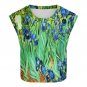 Women's Knitted Vest, Irises Van Gogh Art