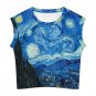 Women's Knitted Vest, Starry Night Van Gogh Art