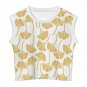 Women's Knitted Vest, Golden Ginkgo Biloba Pattern