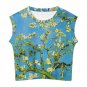 Women's Knitted Vest, Almond Blossom Van Gogh Art