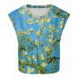 Women's Knitted Vest, Almond Blossom Van Gogh Art