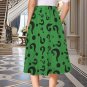 Elastic Waist Pocket Midi Skirt, Questions Green Riddler