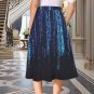 Elastic Waist Pocket Midi Skirt, Running Code Blue Numbers Programming Geek