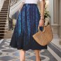Elastic Waist Pocket Midi Skirt, Running Code Blue Numbers Programming Geek