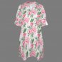 Women's V-Neck Ruffle Sleeve Dress, Pink Peony Floral Flower Watercolor Art