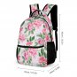 3-in-1 Backpack Combo Set (backpack + lunch bag + pen case), Pink Peony Flower Flower