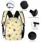 3-in-1 Backpack Combo Set (backpack + lunch bag + pen case), Yellow Bee