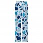 All-Over Print Women's Cotton Pajama Pants, Blue Terrazzo