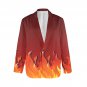 Woman's Fire Flame All Over Print Blazer