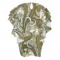 Women's Crew Neck Ruffle Short Sleeve Shirt, Art Nouveau Pattern