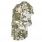 Women's Crew Neck Ruffle Short Sleeve Shirt, Art Nouveau Pattern