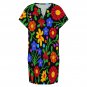 Women's Casual V-Neck Dress, Multicolor Floral Simple Art