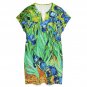 Women's Casual V-Neck Dress, Van Gogh Irises Art