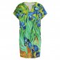 Women's Casual V-Neck Dress, Van Gogh Irises Art