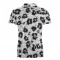 Men's Premium Ice Silk Polo Shirt, Rosette Leopard Spots Monochrome