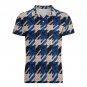 Men's Premium Ice Silk Polo Shirt, Blue Houndstooth Pattern