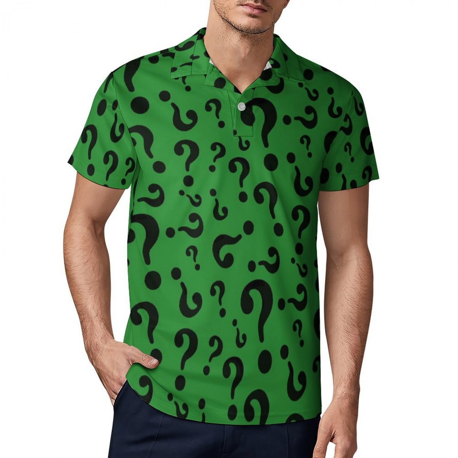 Men's Premium Ice Silk Polo Shirt, Green Ridder Questions