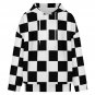Women's Full-Zip Hoodie, Checkerboard Black White