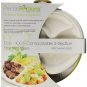 Compostable Portion Control ECO 9in 3-Section Plate with visual food guidelines(Pk25, White)