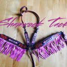 NEW Pink Beaded Fringe Azetc Horse Tack Set