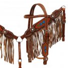 New Leather Beaded Navajo Fringe Horse Tack Set