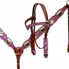 NEW praying cowboy pink metallic bling horse tack set