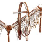 NEW Silver and Rose Gold Fringe Horse Tack Set