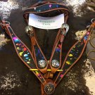 NEW multi splash metallic horse tack set