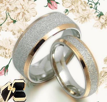 Gold Matching Wedding Bands Titanium Rings 008