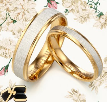 Men Women Yellow Gold Filled Anniversary Wedding Rings 093