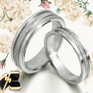 His and Her Matching Wedding Bands Titanium Ring Set 016