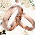 Men Women Rose Gold Champagne Special Titanium Wedding Rings 084