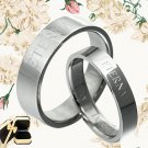 Yourword Matching Wedding Engagement Bands Titanium Couple Rings Set 048