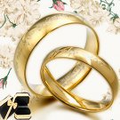 Men Women 18K Gold F Plain Wedding Dome Comfort Fit Titanium Rings 058