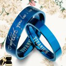His and Her Matching Blue Wedding Rings 086
