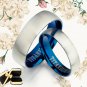 Men Women Blue Titanium Wedding Rings 090