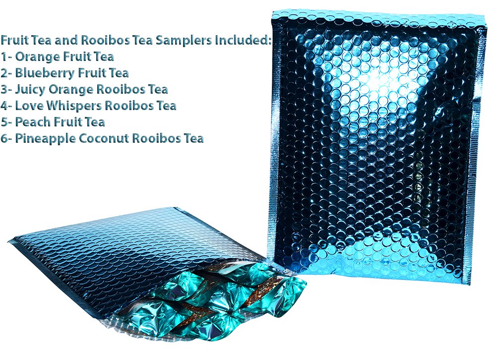 6 of Fruit Tea and Rooibos Tea Samplers, Decaffeinated, Loose Leaf Tea