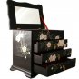 Elegant Oriental Black Lacquered Jewelry Box