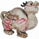 Antique Ivory Finish Dragon Turtle Sculpture