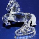 Crystal Glass Art Horse Figurine W. Flashing Light