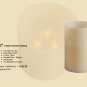 Impressive 6"x12"high Flameless Grand Candles, 3 wicks & Timer. Everlasting Glow