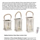NEW!  3 ZigZag Stainless Rope Lanterns with COLOR Flameless Candles