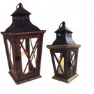 Set of 2 - Tropical Flameless Candles & Lanterns with Color Candles & Remote