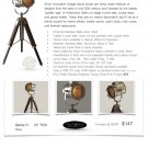 AVION 1940's CINEMA STAGE TRIPOD LAMP - Hand Made Replica