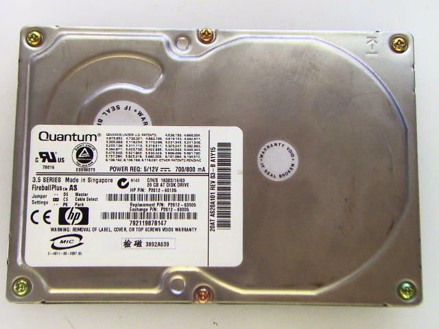 QUANTUM FIREBALL PLUS 20GB,4500RPM ,internal hard drive 3.5