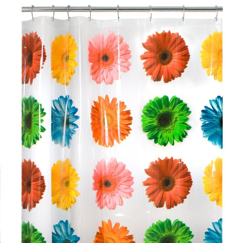 Maytex Gerbera Daisy PEVA Shower Curtain (2 DAY SHIPPING)