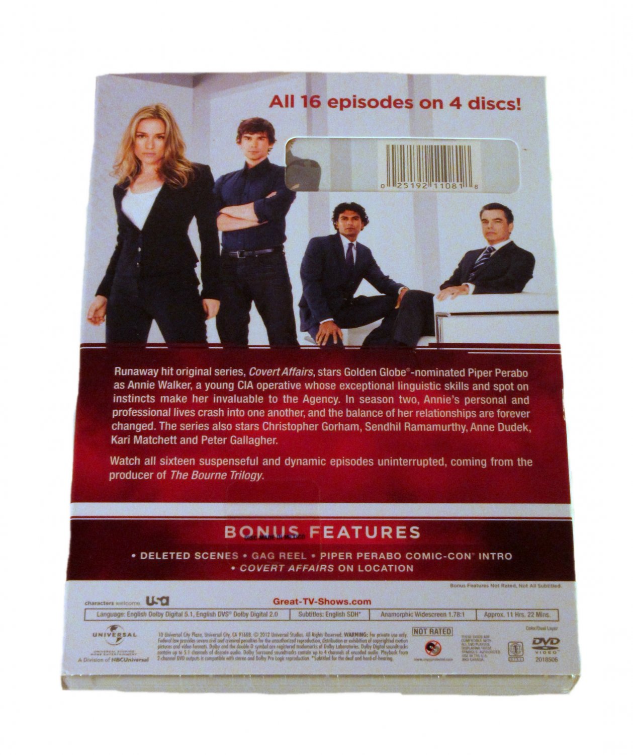 Covert Affairs Season Two Dvd 2012 4 Disc Set