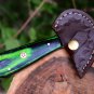 HANDMADE LEATHER KNIFE-SKIVER DAMASCUS STEEL-LEATHER CUTTER-SADDLERS-EDGE SKIVING TOOL-QD16
