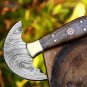 Handmade Damascus Steel Knife-Round Head Knife-Leather Cutter-Skiving Tool-QD9