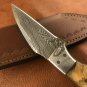 Handmade Damascus Steel Hunting Knife-Heat Treated-Functional-Sharp-AK3